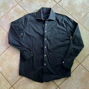 Arnold Zimberg Black Button Up Shirt Mens size 16.5